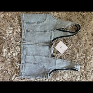 adika jean crop top shirt